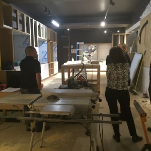 New cabinets in the section that was 'the ghetto' and 'Amidah'.