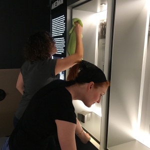 No job is too big or too small for Marie and Sarah - our highly qualified researcher and educator, helping out with the cleaning
