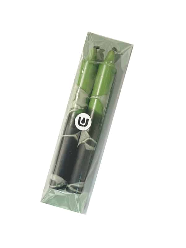 Candle Pair Green Sydney Jewish Museum