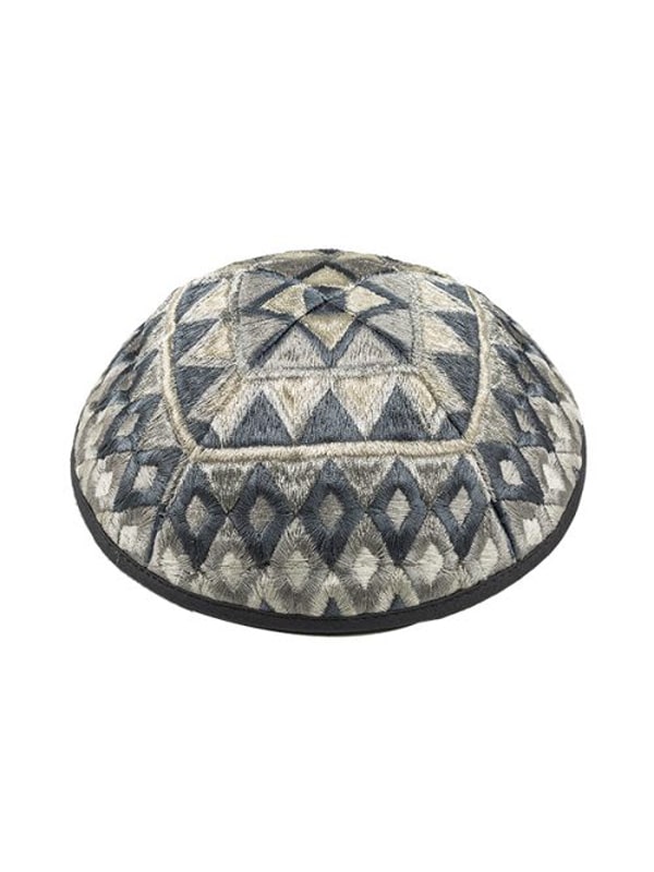 Kippah Emanuel Silver Squares Sydney Jewish Museum